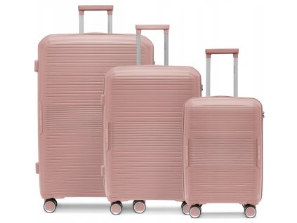 Cestovní kufr z polypropylenu YOKU – růžový