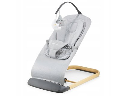 Lehátko–houpačka 2v1 s vložkou – šedá