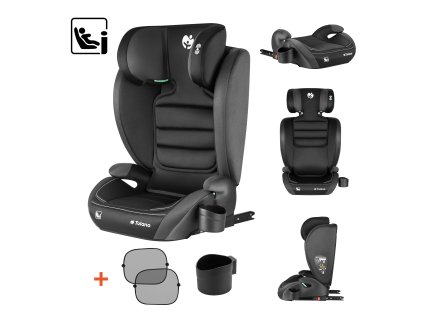 Autosedačka DRIVE PRO 100–150 cm i-Size Isofix – černo-šedá