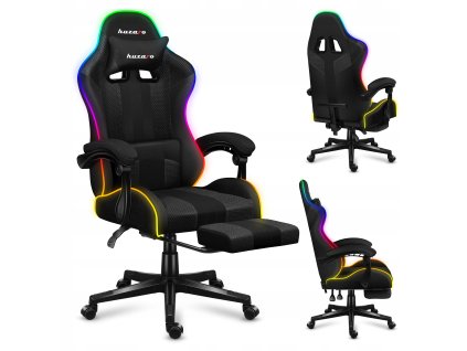 Herní křeslo CARBON ELITE RGB Mesh – černé