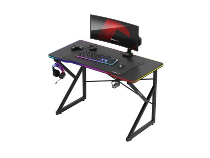 Herní stůl VELOX RGB 1.7 – černý