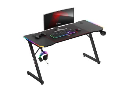 Herní stůl VELOX RGB 3.3 – černý
