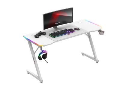 Herní stůl VELOX RGB 3.3 – bílý