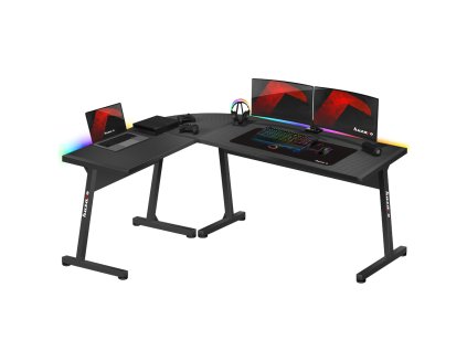 Herní stůl VELOX RGB 6.0 – černý