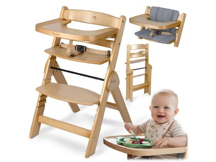 Dřevěná jídelní židlička MONTI – světlé dřevo