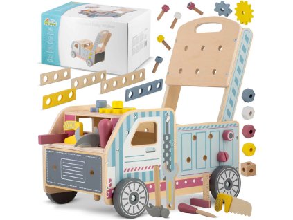 Dřevěné chodítko s nářadím