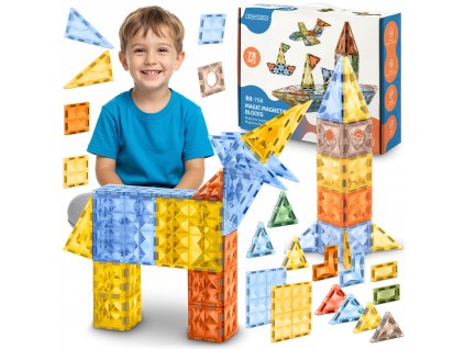 Magnetické stavebnice MAGIC MAGNETIC – 78 dílků