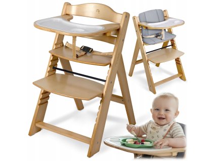 Dřevěná jídelní židlička MONTI PLUS – světlé dřevo