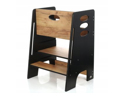 Dvojitý kuchyňský pomocník KITCHEN HELPER TRIPLE – černý/dub přírodní