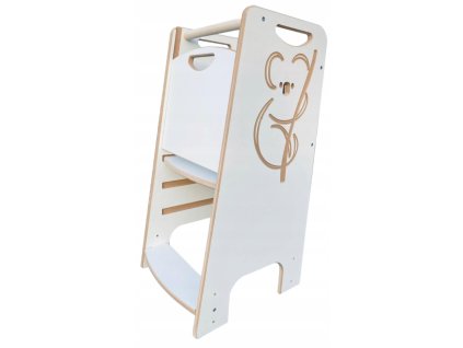 Montessori kuchyňský pomocník Kitchen Helper KOALA STEP – bílý