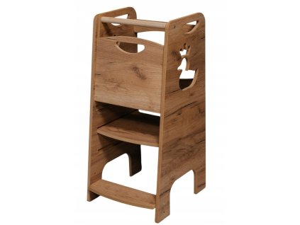 Montessori kuchyňský pomocník Kitchen Helper QUACK STEP – dub-prirodni