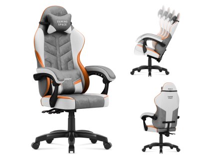 Herní židle GAMING SPACE 2.7 – šedá