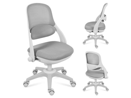 Ergonomická dětská židle JUNIOR COMFORT FLEX – šedá