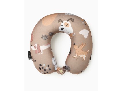 Cestovní polštářek pro děti – hnědí psi