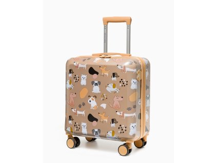 Dětský kufr – hnědí psi