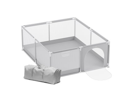 Dětská ohrádka EASY ENTRY PLUS 150 × 180 cm – šedá