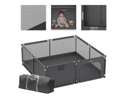 Dětská ohrádka EASY ENTRY PLUS 180 × 200 cm – grafitová