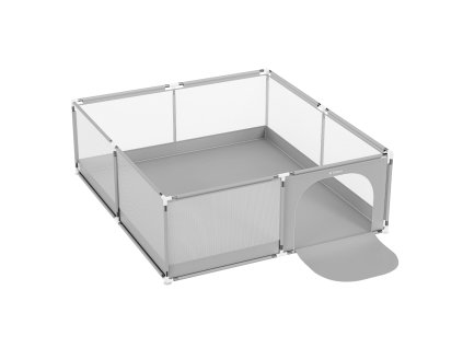 Dětská ohrádka EASY ENTRY PLUS 180 × 200 cm – šedá