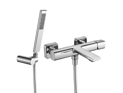 Nástěnná vanová baterie se sprchovým setem TORES – chrom