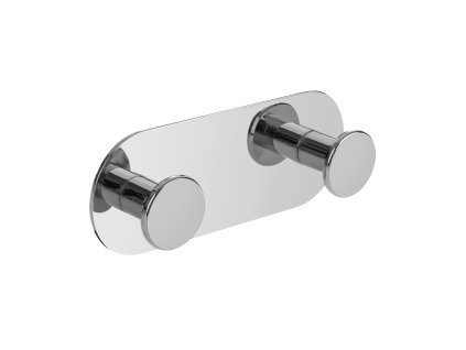 Držák na ručníky se dvěma háčky MIRI – chrom