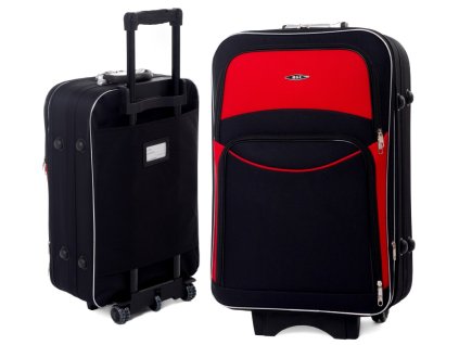 Velký cestovní kufr BELLA - černo červený