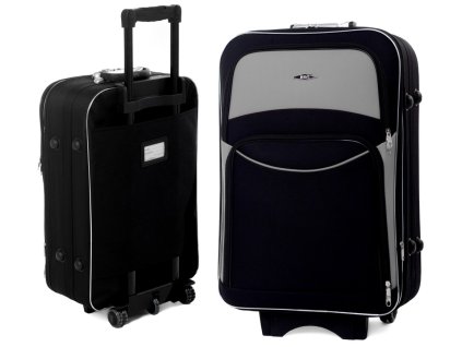 Velký cestovní kufr BELLA - černo grafitový
