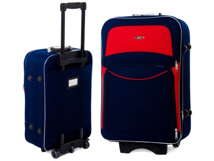 Střední cestovní kufr BELLA - tmavě modro červený