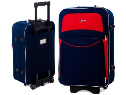 Velký cestovní kufr BELLA - tmavě modro červený