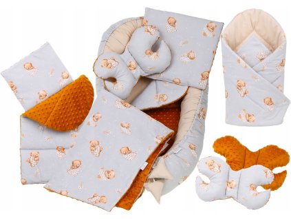 Oboustranné hnízdečko - kokon pro miminko 6v1, vzor 704