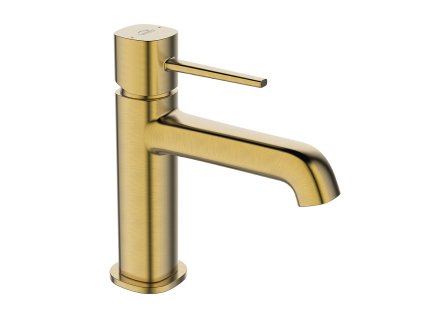 Stojánková umyvadlová baterie POLA s výpustí click-clack - kartáčované zlato