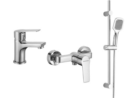 Koupelnový set baterií BORGO – sprcha, chromový
