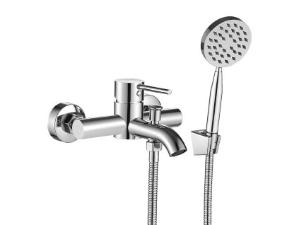 Nástěnná vanová baterie NOIA se sprchovým setem – chromová