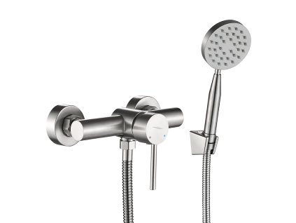 Nástěnná sprchová baterie se sprchovým setem NOIA - kartáčovaná ocel