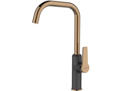 Stojánková dřezová baterie ALANIS – černá / růžové zlato
