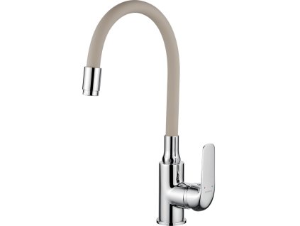 Stojánková dřezová baterie ELZA - béžová / chromová