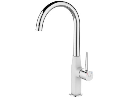 Kuchyňská baterie POLA - bílá / chromová