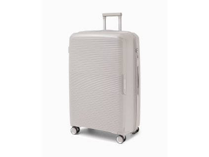 Velký cestovní kufr z polypropylenu YOKO – béžový