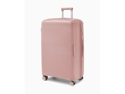 Velký cestovní kufr z polypropylenu YOKO – růžový