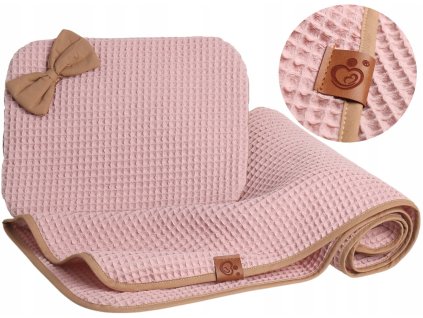Dětská deka s polštářkem BABY SOFT – pudrově růžová