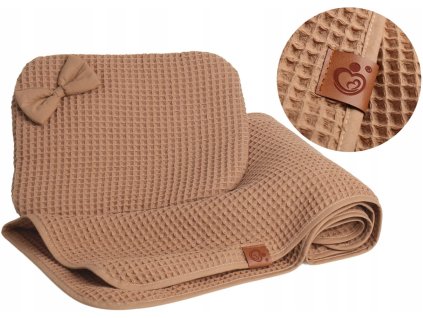 Dětská deka s polštářkem BABY SOFT – cappuccino
