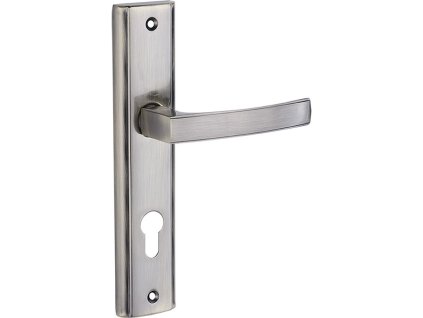 Klika na dlouhém štítu pro cylindrickou vložku ARIA – patina