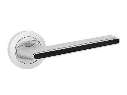 Klika na rozetě ELIKA – chrom / černá