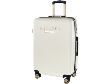 Střední cestovní kufr LOS ANGELES - Bílý