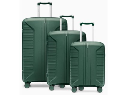 Cestovní kufr z polypropylenu BERLIN – zelený