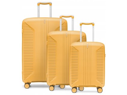 Cestovní kufr z polypropylenu BERLIN – žlutý