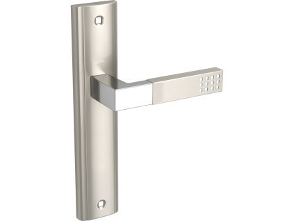 Klika na dlouhém plném štítu PRIMA – patina