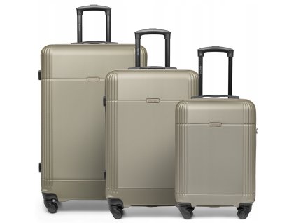 Cestovní kufr z ABS DUBLIN - šampaňské