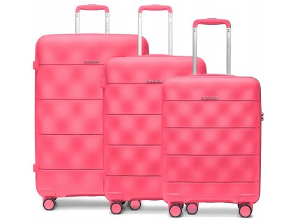 Cestovní kufr z polypropylenu KYOTO - korálový
