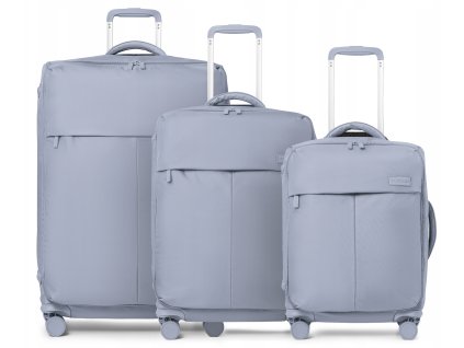 Cestovní kufr z nylonu BARBADOS - šedý