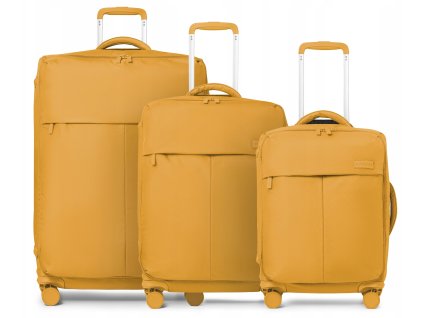 Cestovní kufr z nylonu BARBADOS - žlutý